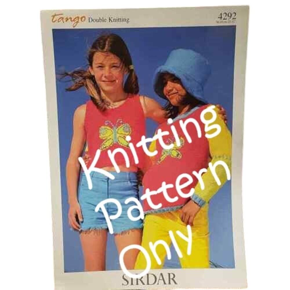 New Sirdar 4292 Tango Double Knitting Tank Top Child Sweater Pattern